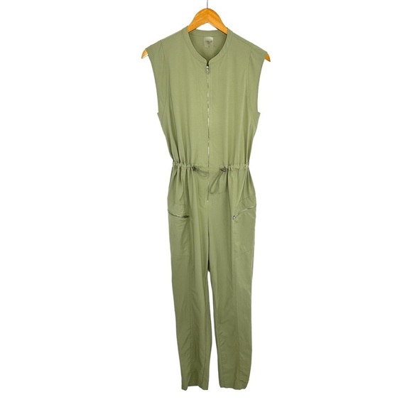 Calia By Carrie Underwood Womans Soft Utility Jumpsuit Sz Small Green Sleeveless - Picture 2 of 8